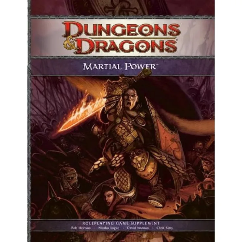 Dungeons e Dragons: Martial power autor Ron Heinsoo, David Noonan, Robert j. Schwalb e Chris Sims
