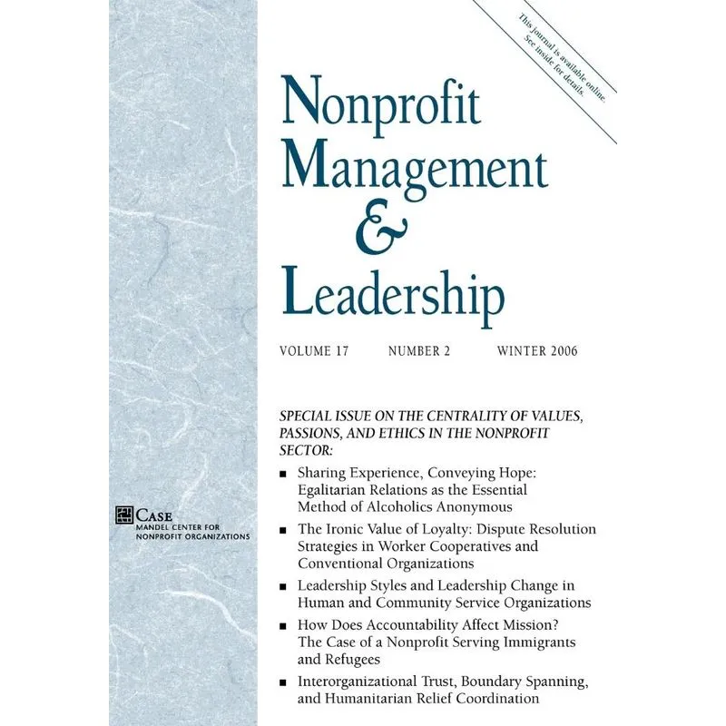 Nonprofit Mngmt Ldrshp V17 2 W