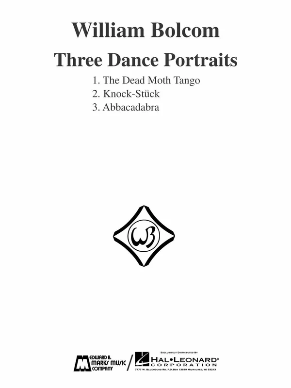Three Dance Portraits Piano Solo 舞曲 鋼琴 獨奏