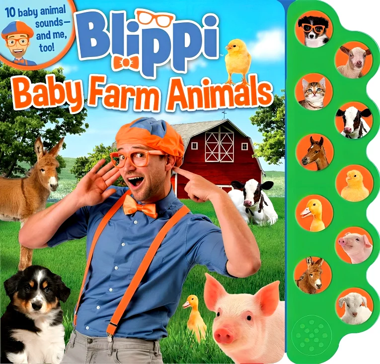 Baby Farm Animals (Blippi, 10-Button Sound Books)