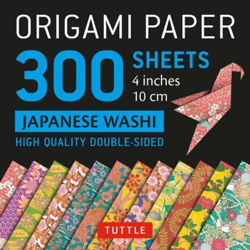 ORIGAMI PAPER 300 SHEETS JAPANESE WASHI PATTERNS 4 - 10 CM