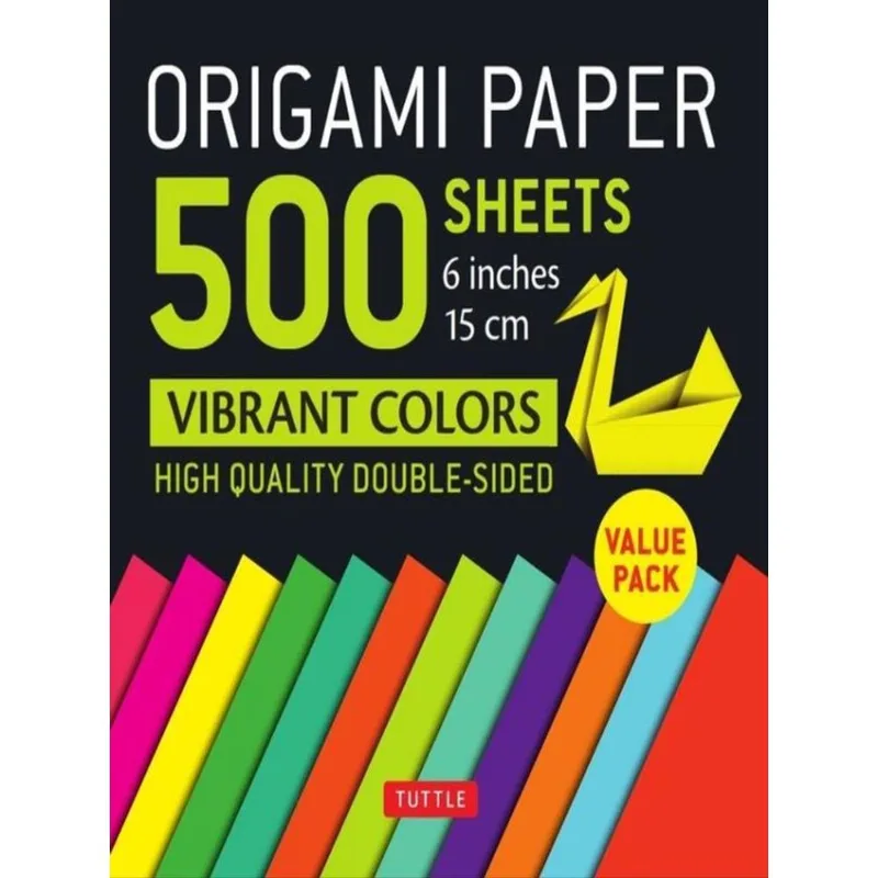 ORIGAMI PAPER 500 SHEETS VIBRANT COLORS 6 INCHES - 15 CM