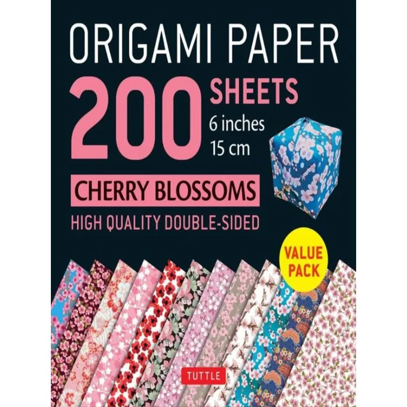 ORIGAMI PAPER 200 SHEETS CHERRY BLOSSOMS 6 INCHES 15 CM