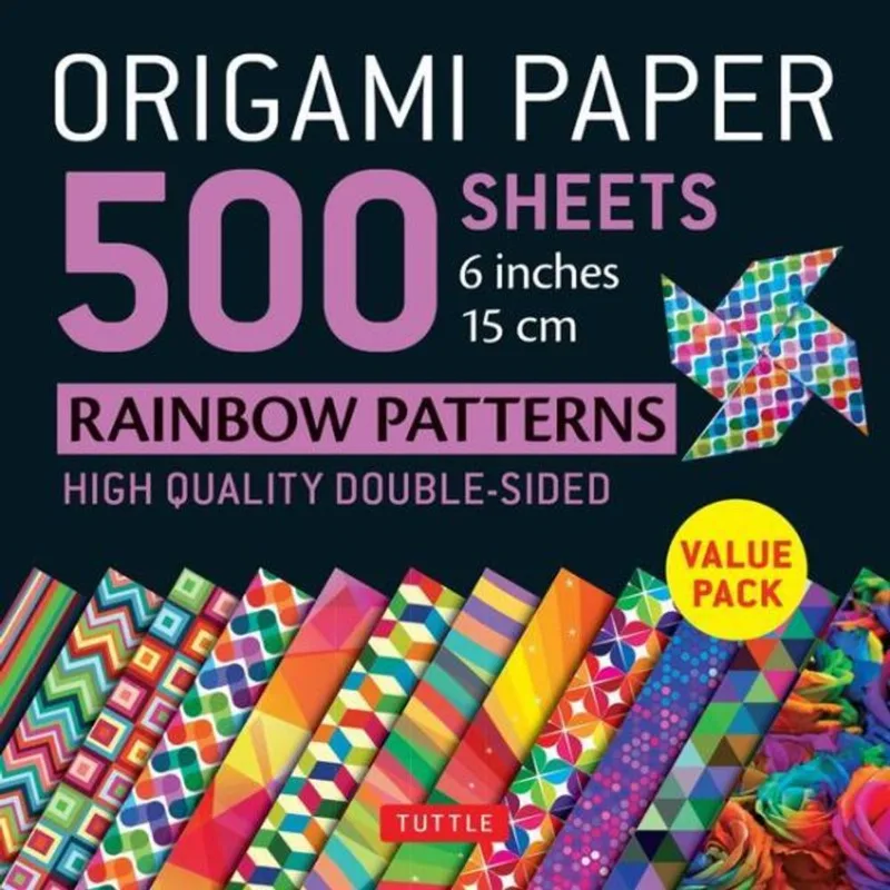 ORIGAMI PAPER 500 SHEETS RAINBOW PATTERNS 6 INCHES 15 CM