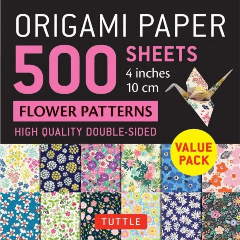ORIGAMI PAPER 500 SHEETS FLOWER PATTERNS 4 (10 CM)