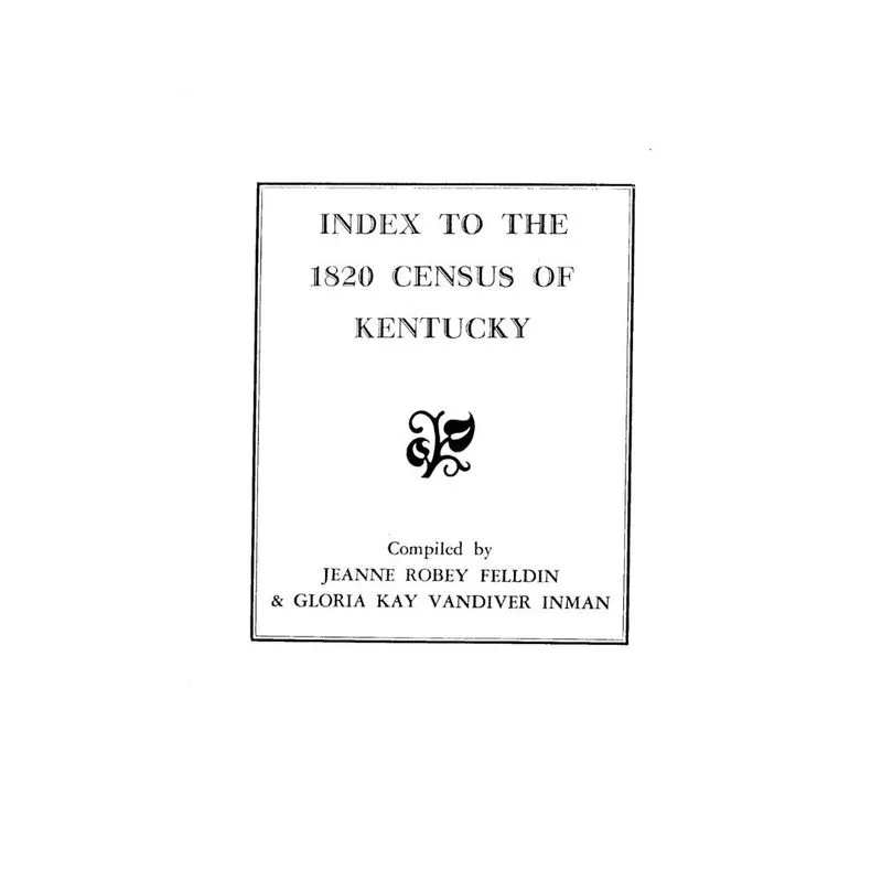 Index to the 1820 Census of Kentucky