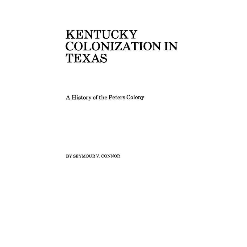 Kentucky Colonization in Texas