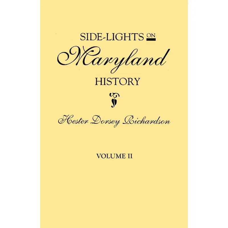 Side-lights On Maryland History, With Sketches Of Early Mar