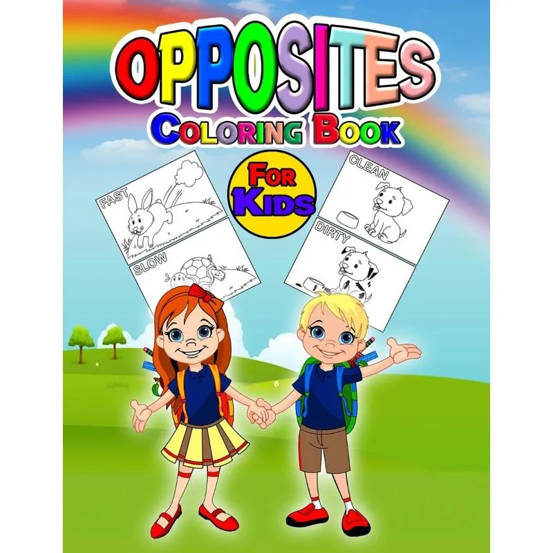 Opposites Coloring Book for Kids
