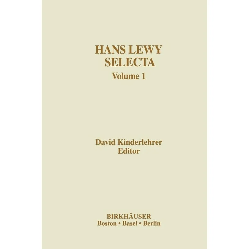 Hans Lewy Selecta