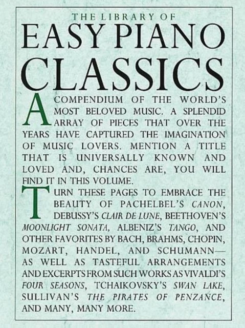 Library Of Easy Piano Classics