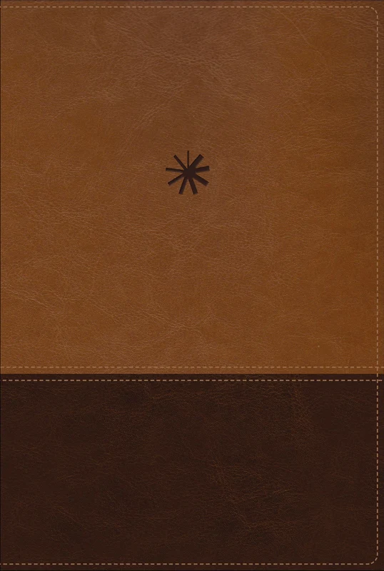 NBLA, Biblia Cronológica de Estudio, Interior a cuatro colores, Leathersoft, dos tonos café, Comfort Print Hardback