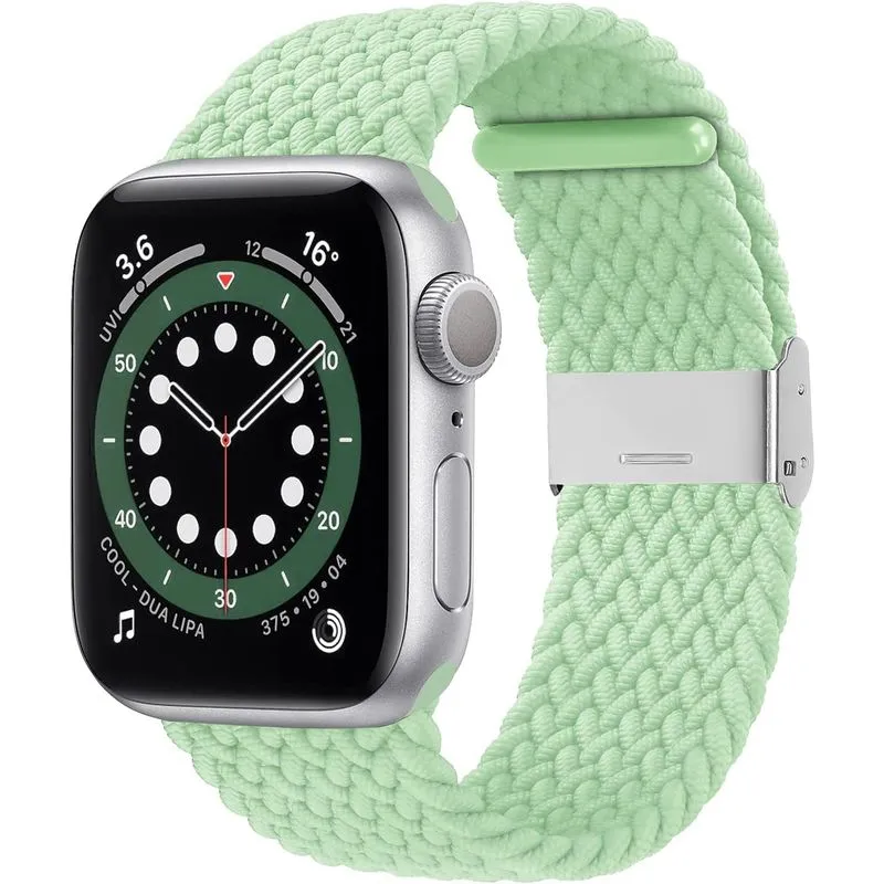 Huoguo Compatível Com Pulseiras Apple Watch Iwatch 42 Mm/44 Mm/45 Mm - 5,5 “-8,5 Mulheres Homens, Pulseira Esportiva Elástica Elástica Ajus