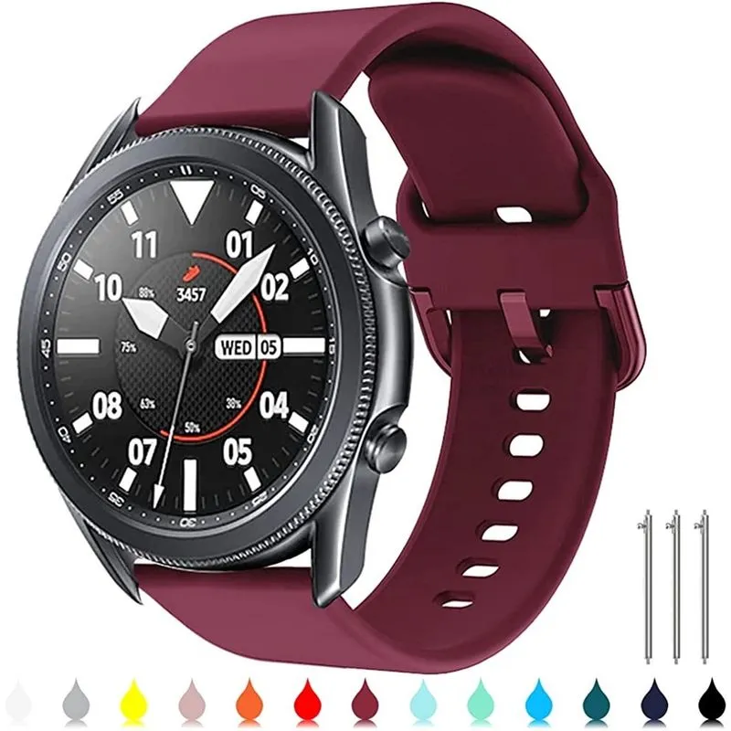 Pulseira de relógio de 22 mm compatível com relógio Samsung galaxy 3 45 mm/Gear S3 Frontier/Classic, pulseira de relógio de silicone 22 mm de liberação rápida para mulheres e homens