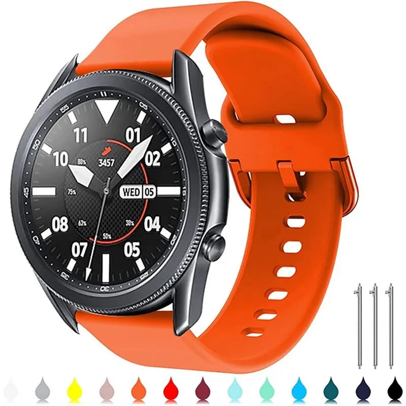 Pulseira de relógio de 22 mm compatível com relógio Samsung galaxy 3 45 mm/Gear S3 Frontier/Classic, pulseira de relógio de silicone 22 mm de liberação rápida para mulheres e homens