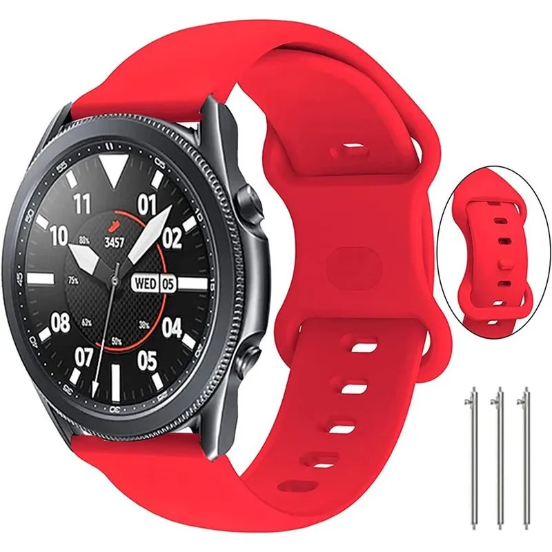 Pulseira de relógio de 22 mm compatível com Samsung Galaxy Watch 3 pulseira de 45 mm, pulseiras de relógio Galaxy 46 mm, 22 mm pulseira de silicone de liberação rápida para Samsung Gear S3 Frontier/cl