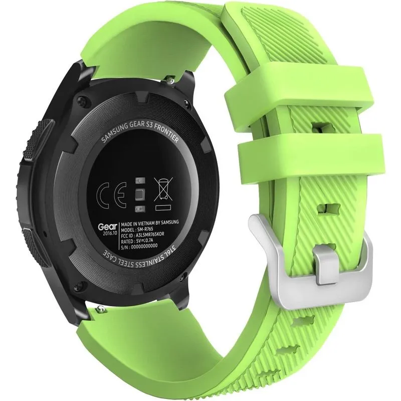 Pulseira compatível com Samsung Galaxy Watch 3 45 mm/Gear S3 Frontier/Clássico/Relógio Galaxy 46 mm/Huawei Watch GT2 Pro/GT 46 mm/GT2 46 mm/TicWatch Pro 3, pulseira de silicone com ajuste de 22 mm, ve