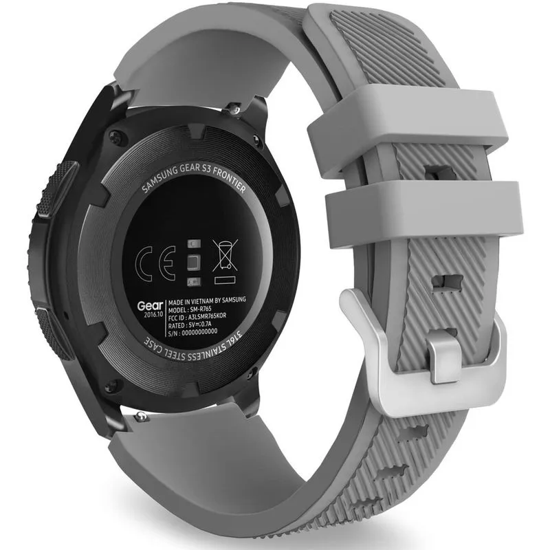 Pulseira compatível com Samsung Galaxy Watch 3 45 mm/Gear S3 Frontier/Clássico/Relógio Galaxy 46 mm/Huawei Watch GT2 Pro/GT 46 mm/GT2 46 mm/TicWatch Pro 3, pulseira de silicone com ajuste de 22 mm
