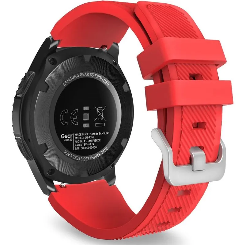 Pulseira compatível com Samsung Galaxy Watch 3 45 mm/Gear S3 Frontier/Clássico/Relógio Galaxy 46 mm/Huawei Watch GT2 Pro/GT 46 mm/GT2 46 mm/TicWatch Pro 3, pulseira de silicone com ajuste de 22 mm, ve