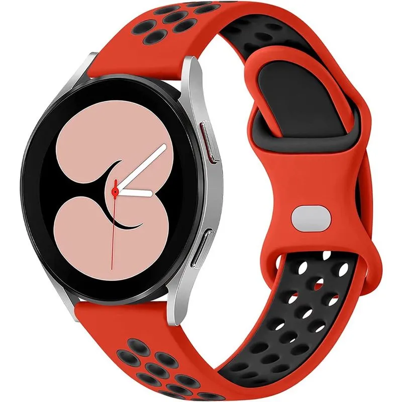 Compatível com pulseira de relógio Samsung Active 2 40 mm 44 mm, 20 mm pulseira de silicone para relógio Galaxy 4 40 mm 44 mm/relógio Active 2/relógio Galaxy 3 41 mm/relógio Galaxy 42 mm feminino masc