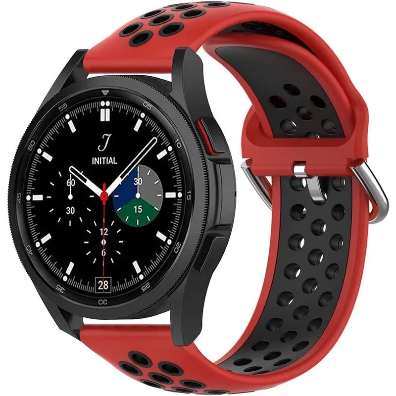Pulseiras de relógio esportivo compatíveis com Samsung Galaxy Watch Active 40 mm/Galaxy Watch 4/Active 2 40 mm 44 mm/Galaxy Watch 3 41 mm pulseiras, pulseira esportiva impermeável de silicone macio 20