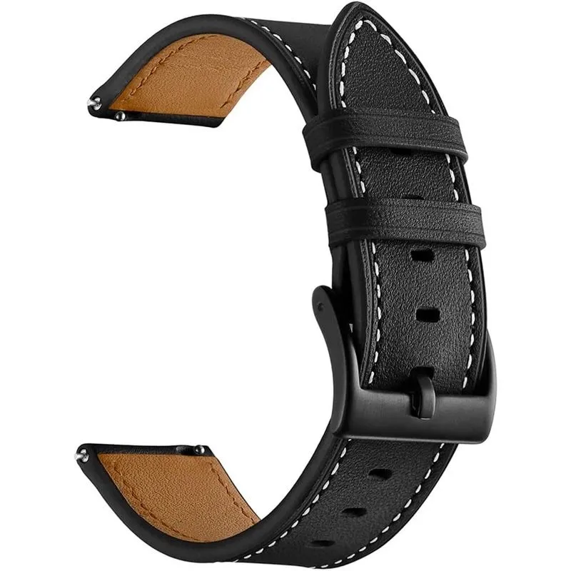 Pulseira de couro para relógio Samsung - 22mm, para Homens e Mulheres