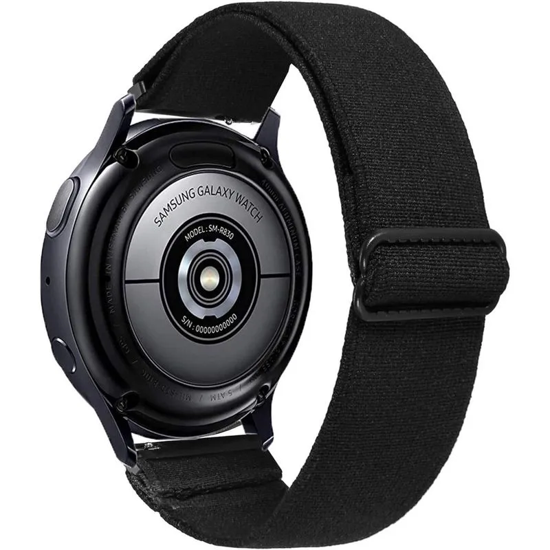 Bandas elásticas para Galaxy Watch Active 2 bandas 40 mm 44 mm/Galaxy Watch 4/Galaxy Watch 4 bandas clássicas 46 mm 42 mm, 20 mm pulseira elástica macia feminina para Samsung Galaxy Watch 42 mm/relógi