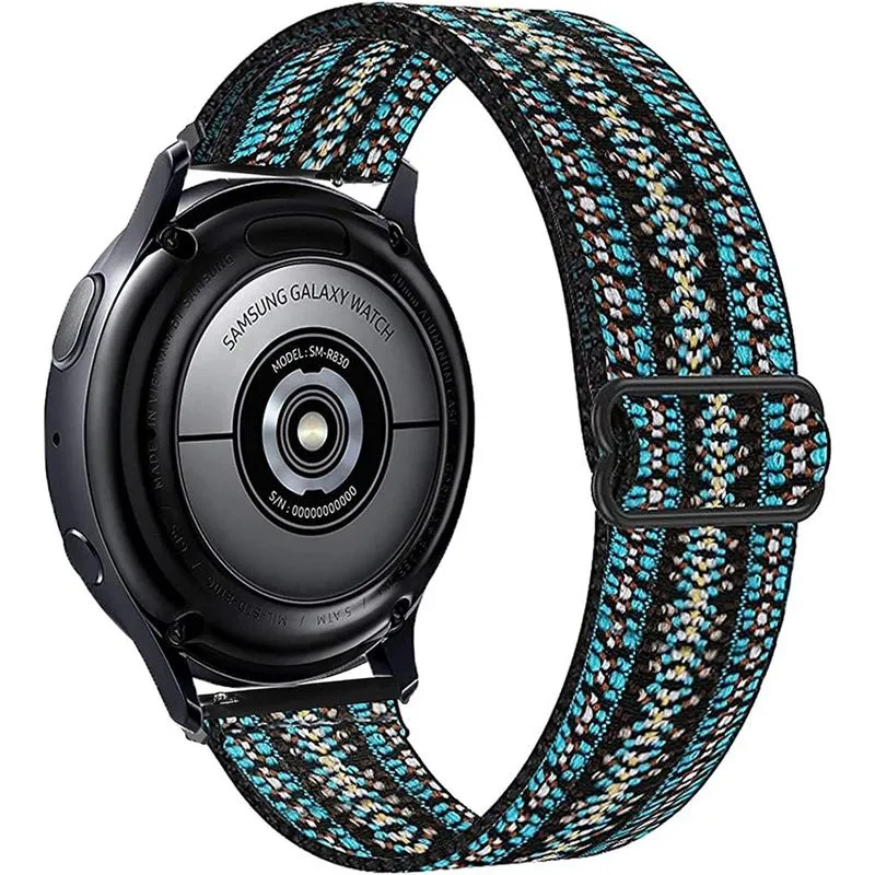 Pulseira elástica para Galaxy Watch Active 2 bandas 40 mm 44 mm/relógio Galaxy 42 mm/relógio 3 41 mm pulseiras, 20 mm elástico macio respirável pulseira feminina para Samsung Galaxy Watch 42 mm/Active