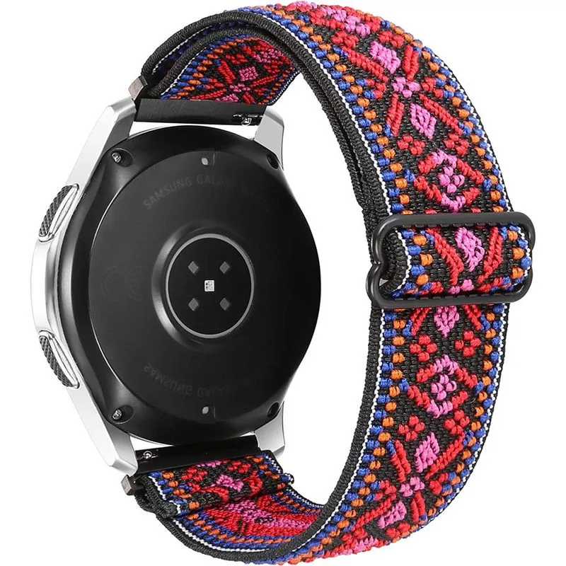 Pulseira elástica para relógio Galaxy Watch 46 mm, pulseiras Galaxy Watch 3 de 45 mm, pulseiras clássicas Gear S3 Frontier Band Pulseira elástica macia para Samsung Galaxy Watch3 45 mm/46 mm (vermelho