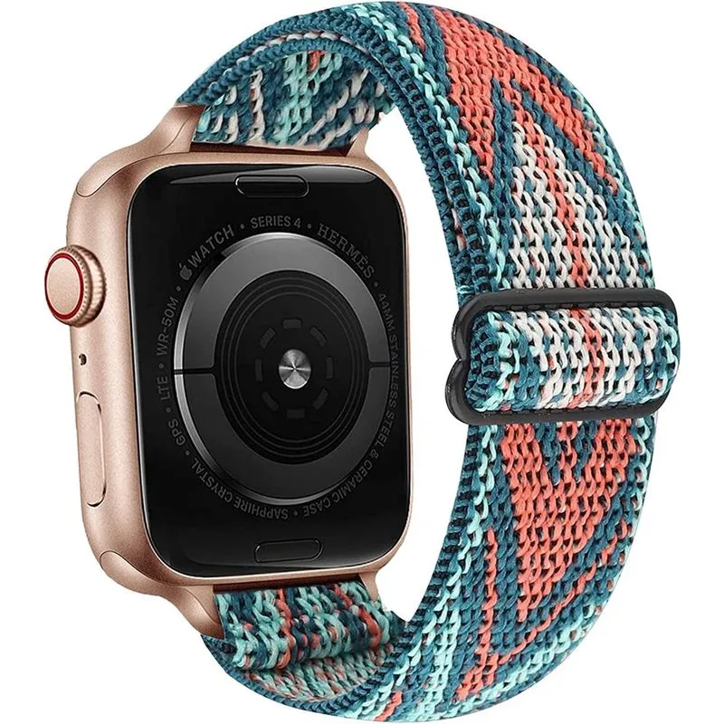 Pulseira elástica compatível com 38 mm iWatch Series 6 40mm, pulseira elástica ajustável respirável para iWatch Series 5 4 3 2 1 se Adequado para homens e mulheres