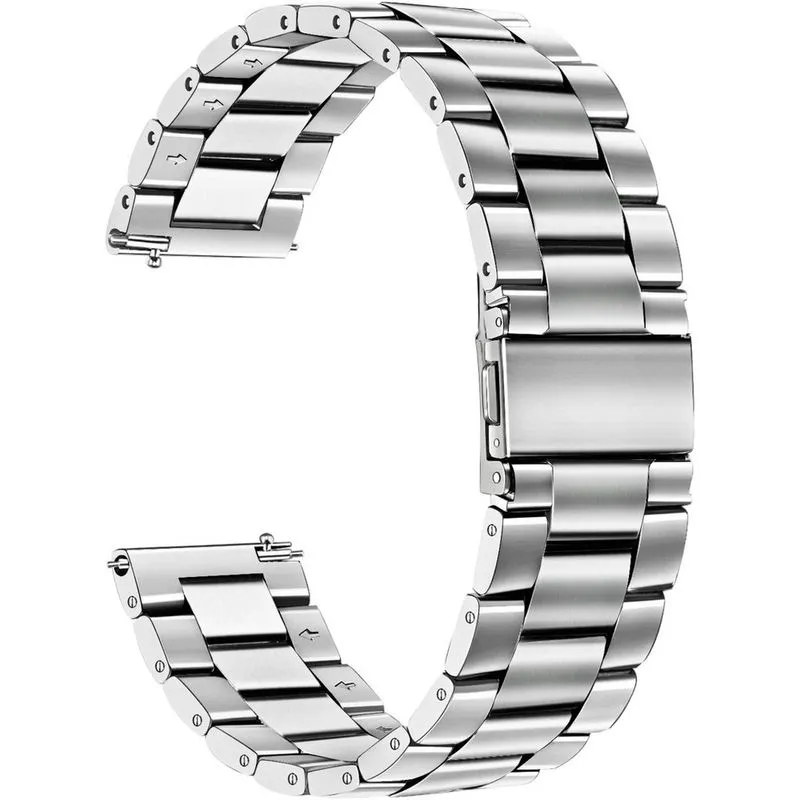 Pulseira para Galaxy Watch 4 Classic 42 mm 46 mm/Watch4 40 mm 44 mm/Active2, 20 mm Pulseira de aço inoxidável sólido Pulseira de liberação rápida para Samsung Galaxy Watch Active 2 40 mm 44 mm