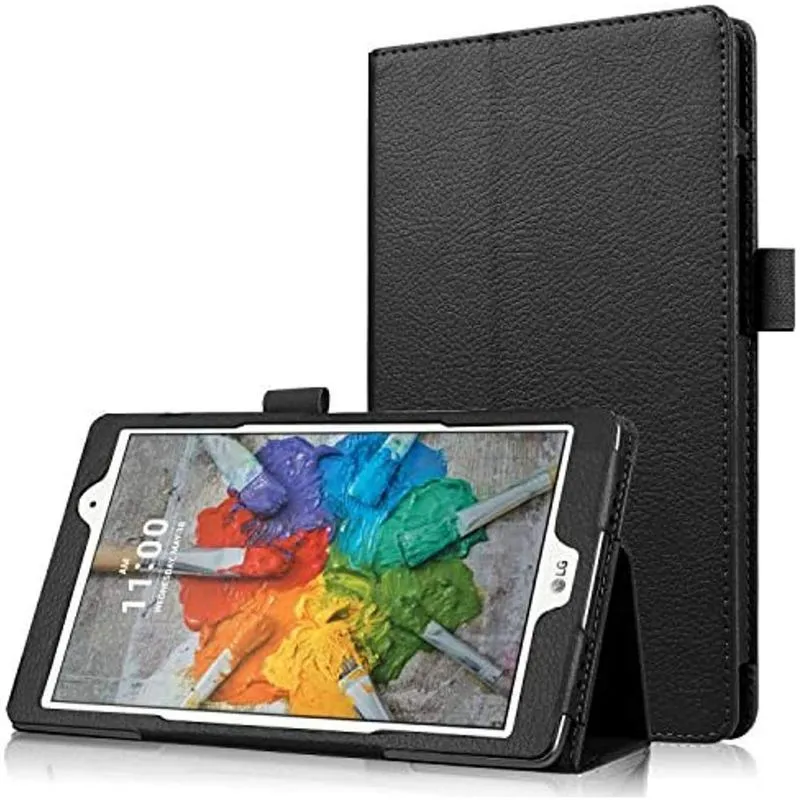 Capa G Pad X 8.0/G Pad iii 8.0 - Capa fina dobrável com suporte inteligente para G Pad X 8.0 (V521) /AT&T (V520) /g Pad iii 8.0 (V525) Tablet de 8 polegadas (preto)