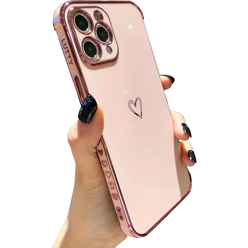 Compatível com a capa para iPhone 11 Pro Max, linda, macia, telefone 11Pro Max para mulheres, cantos levantados, amortecedor e capa de proteção de câmera totalmente reforçada para iPhone 11 Pro Max (6