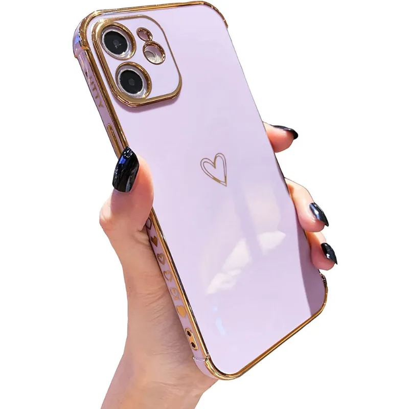 Compatível com a capa para iPhone 11, linda capa de luxo para mulheres, proteção de câmera de nível militar e cantos reforçados à prova de choque Capas de poliuretano termoplástico macio (6,1 polegada