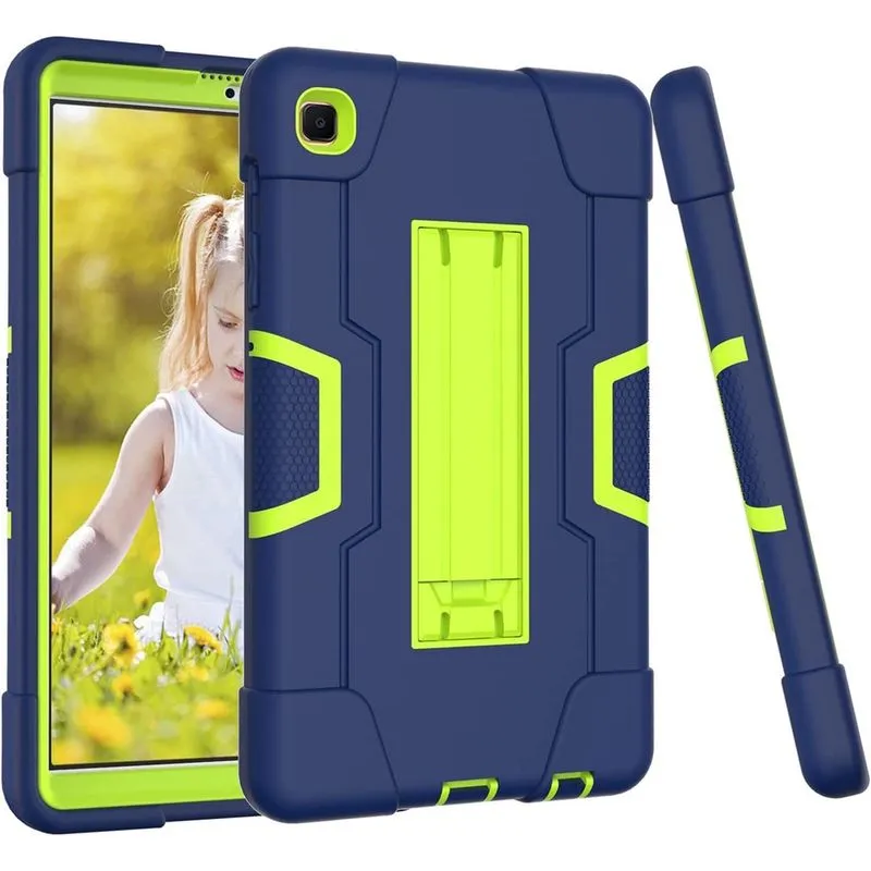 Capa híbrida antichoque para Galaxy Tab A7 Lite 8.7 - Proteção SM-T220/SM-T225 (Marinho/Verde)