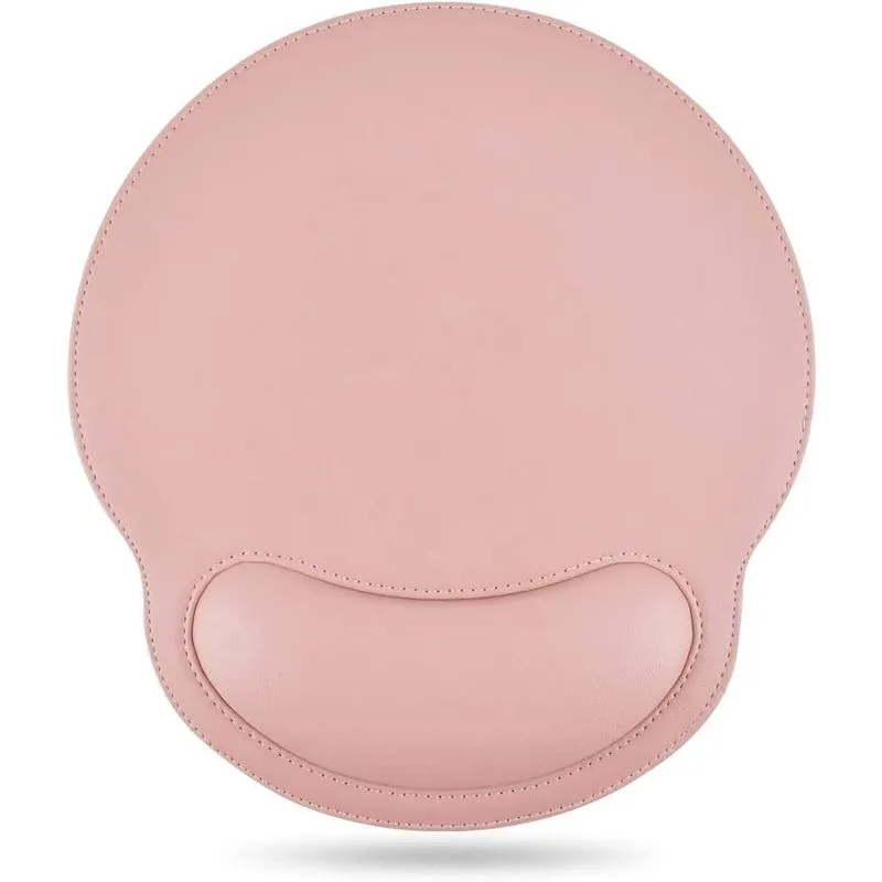 Mouse Pad, suporte de descanso de pulso de couro para mouse pad, design ergonômico, espuma viscoelástica durável, base de borracha antiderrapante, descanso de pulso, mouse pad para alívio da dor para