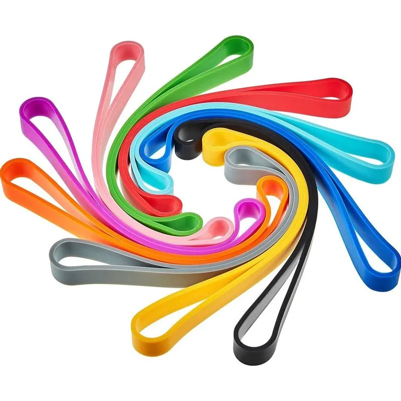 Faixas elásticas de borracha de silicone em cores sortidas - 10 peças