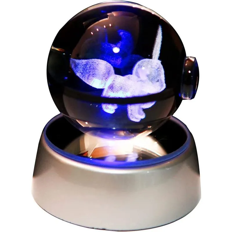 Luz noturna de bola de cristal 3D, lâmpada de mesa com mudança de 7 cores para lâmpada de decoração de quarto, presentes de Natal e ideias de presentes de aniversário para crianças e meninas