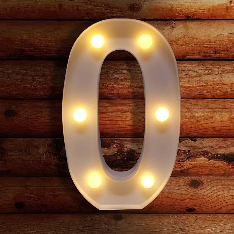 Números iluminados da huoguo, LED com luz de número, luz noturna para decoração de parede, letras iluminadas para casamento/festa de aniversário, luzes de números de decoração de Natal alimentadas por