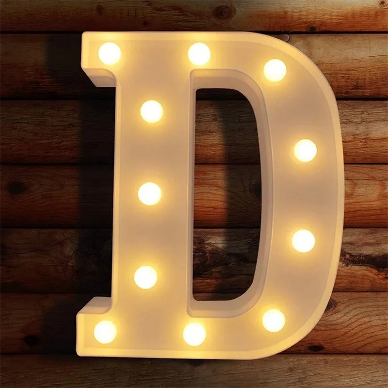 Luzes de LED para letras da Huoguo iluminam para luz noturna, letreiro alfabeto para decoração de parede, letras iluminadas para festas de casamento/aniversário alimentadas por bateria para decoração