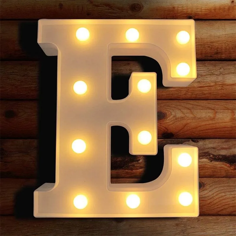 Luzes de LED para letras da Huoguo iluminam para luz noturna, letreiro alfabeto para decoração de parede, letras iluminadas para festas de casamento/aniversário, luzes de natal alimentadas por bateria