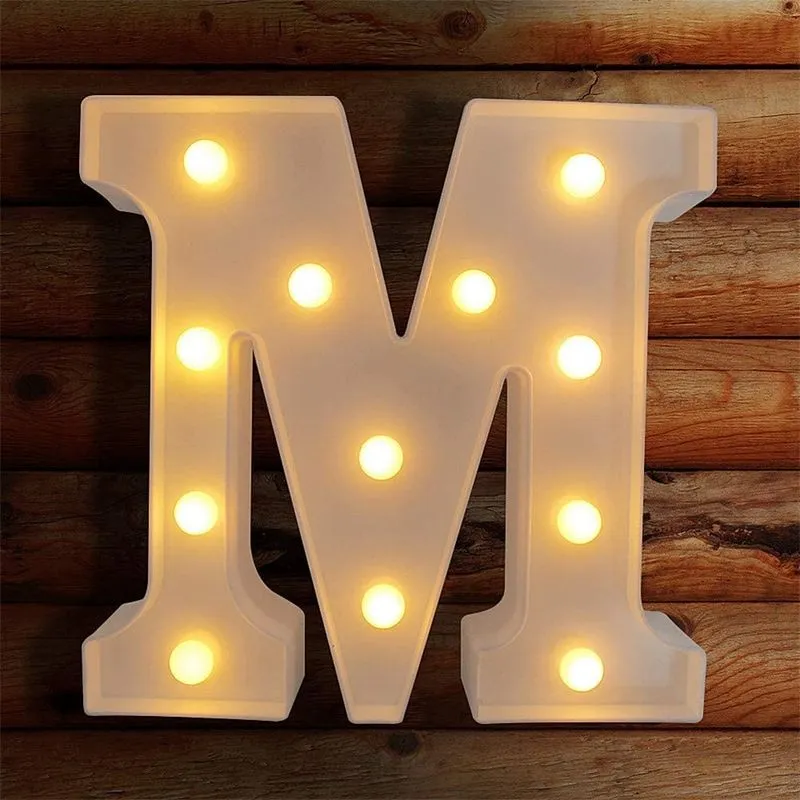 Luzes de LED para letras da Huoguo iluminam para luz noturna, letreiro alfabeto para decoração de parede, letras iluminadas para festas de casamento/aniversário alimentadas por bateria para decoração
