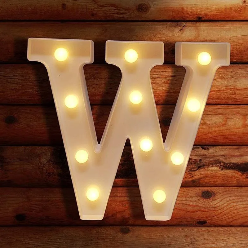 Luzes de LED para letras da Huoguo iluminam a luz noturna, letreiro alfabeto para decoração de parede, letras iluminadas para festas de casamento/aniversário, luzes para decoração de natal alimentadas