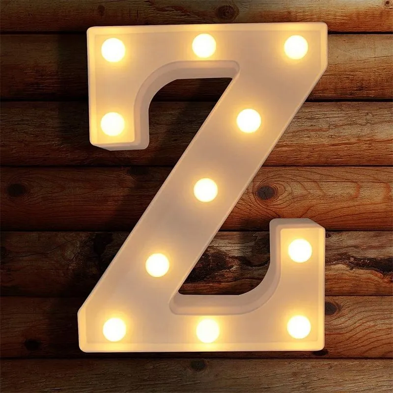 Luzes de LED para letras da Huoguo iluminam para luz noturna, letreiro alfabeto para decoração de parede, letras iluminadas para festas de casamento/aniversário, luzes de Natal alimentadas por bateria