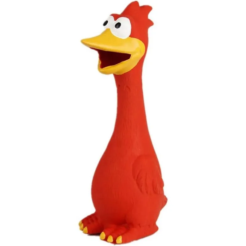 Brinquedos de borracha huoguo para cães com frangos e frangos para animais de estimação pequenos, médios ou grandes, brincadeiras, reduzem a ansiedade de separação