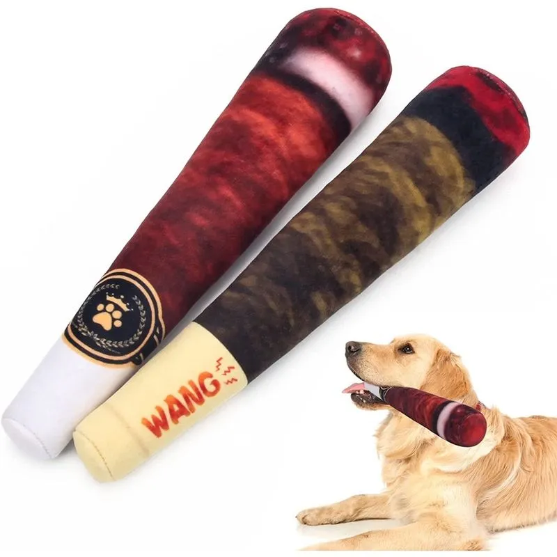 Squeaky Dog Toys Cool Stuffed Toy para cães grandes, bonito, brinquedo engraçado, presente de aniversário durável para filhote de cachorro médio e pequeno