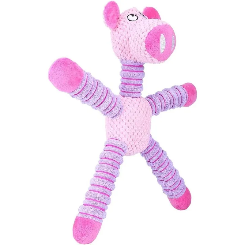 Huoguo brinquedos de pelúcia para cães de 14 polegadas, brinquedos de pelúcia para mastigar bichos de pelúcia com squeakers Brinquedos duráveis para mastigar cães pequenos e médios, reduzindo o tédio