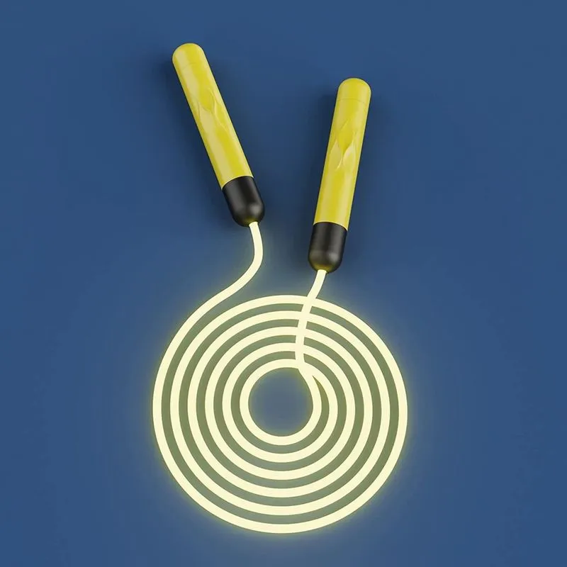 Corda de pular com luz led, corda de pular huoguo para mulheres, adolescentes, crianças, tênis, comprimento ajustável, interno, externo, portátil, interessante, corda de pular para exercícios físicos,
