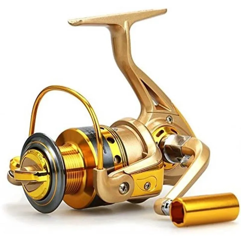 Huoguo HF4000 Molinete de Pesca 10 bb Relação de Engrenagem 5.5:1 Carretel de Pesca Dourado - -