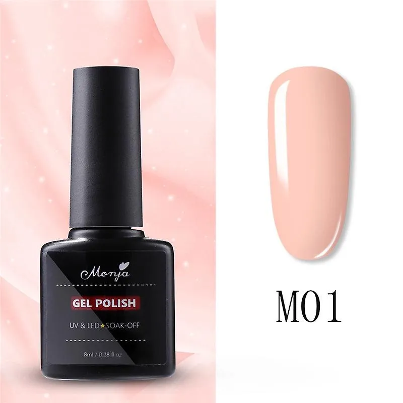 Gel para arte do prego diy 8 ml garrafa de plástico uv led cor pura gel de unha esmalte tinta soak-ff